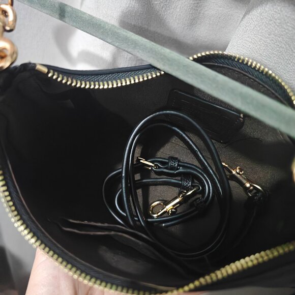 Coach Lychee-Textured Leather Shoulder Bag - Picture 5 of 9